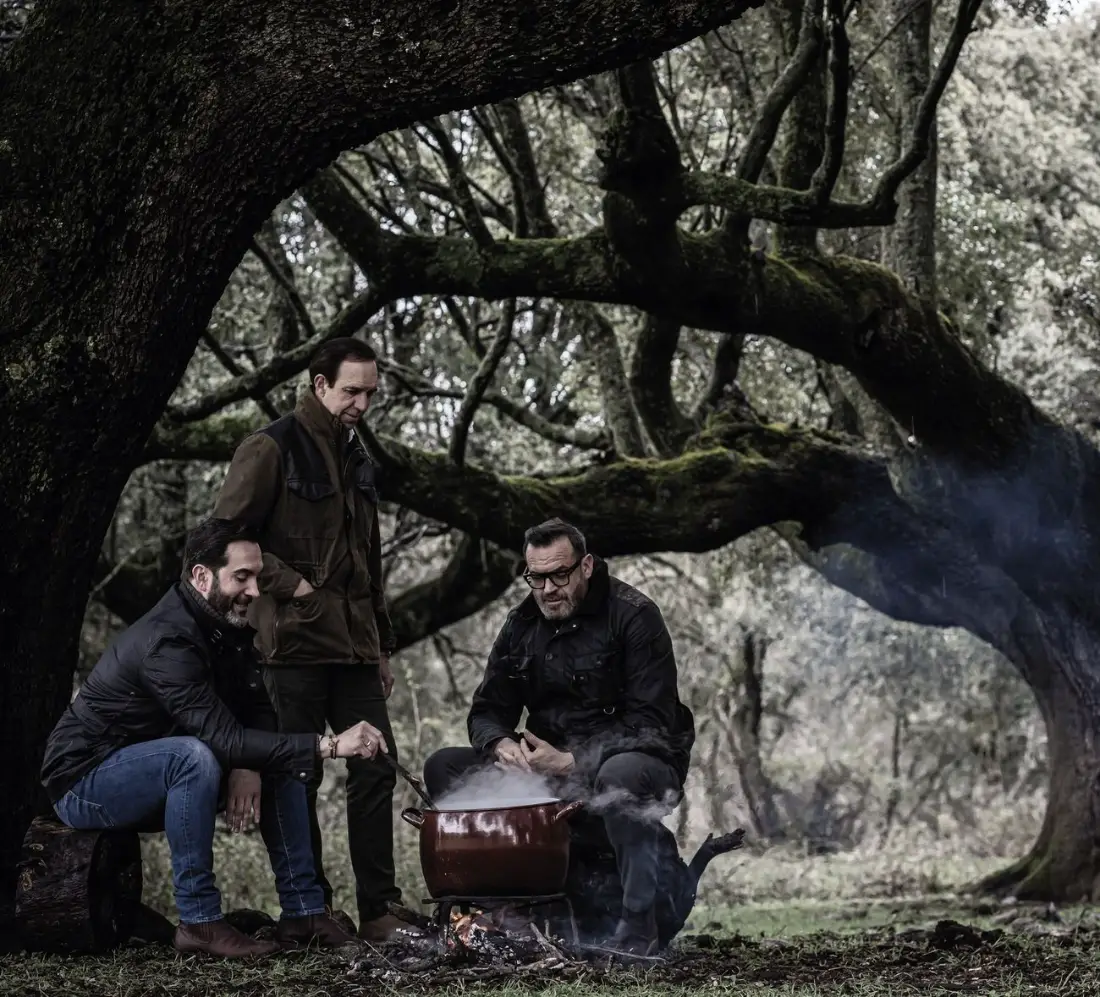 Gastronomía al aire libre en la finca